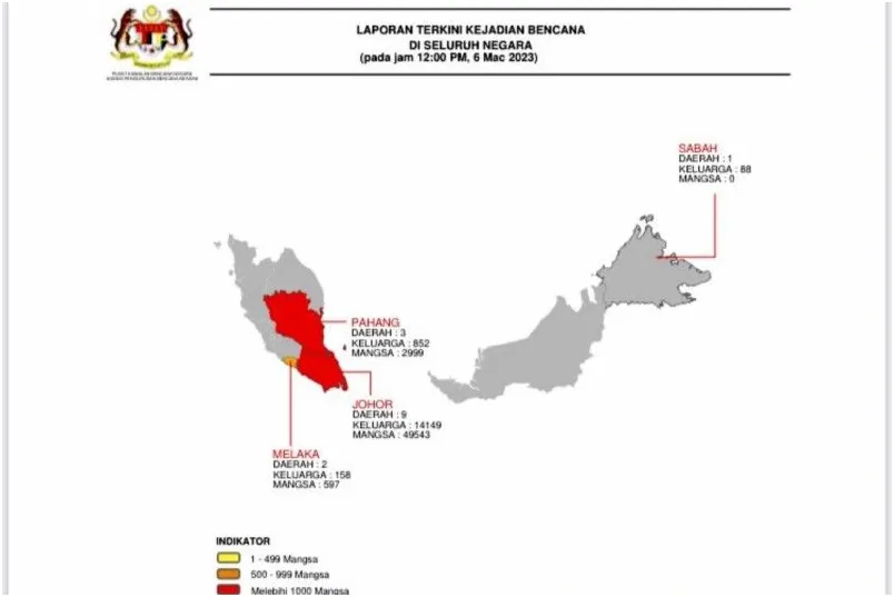 53.139 Jiwa Terdampak Banjir Di Malaysia