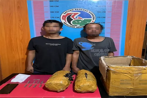 Polisi Tangkap 2 Pria Antar Ganja Ke Loket ALS