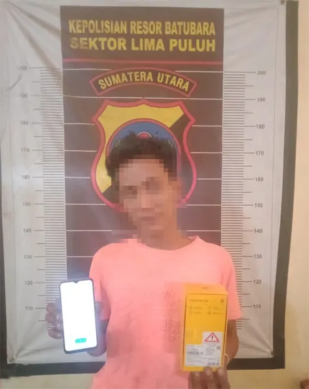 Pencuri HP Diringkus Polsek Limapuluh