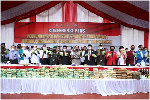 Poldasu Musnahkan 253 Kg Sabu