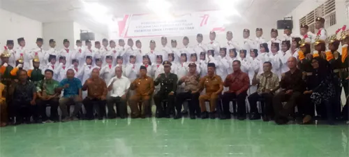 SMKN 1 Percut Sei Tuan Kukuhkan 60 Anggota Paskibraka 2022