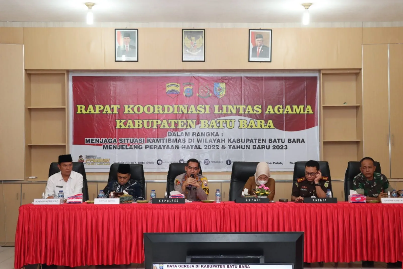 Pemkab Batu Bara,TNI-POLRI Gelar Rapat Koordinasi Lintas Agama