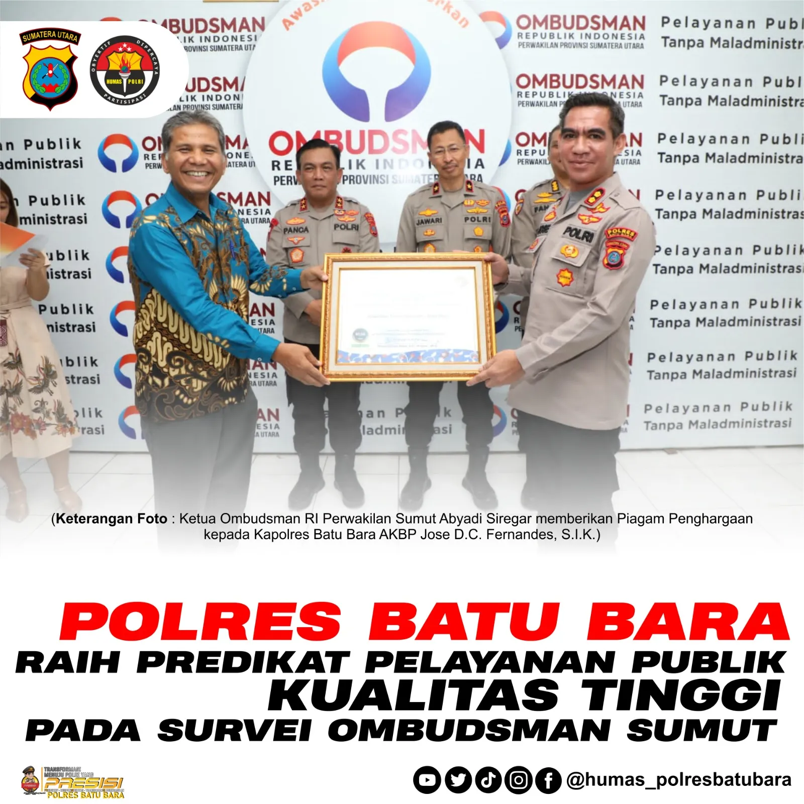Polres Batu Bara Kedepan Perbaiki Layanan