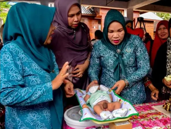 Ketua TP.PKK Sidempuan Tinjau Pelayanan Posyandu