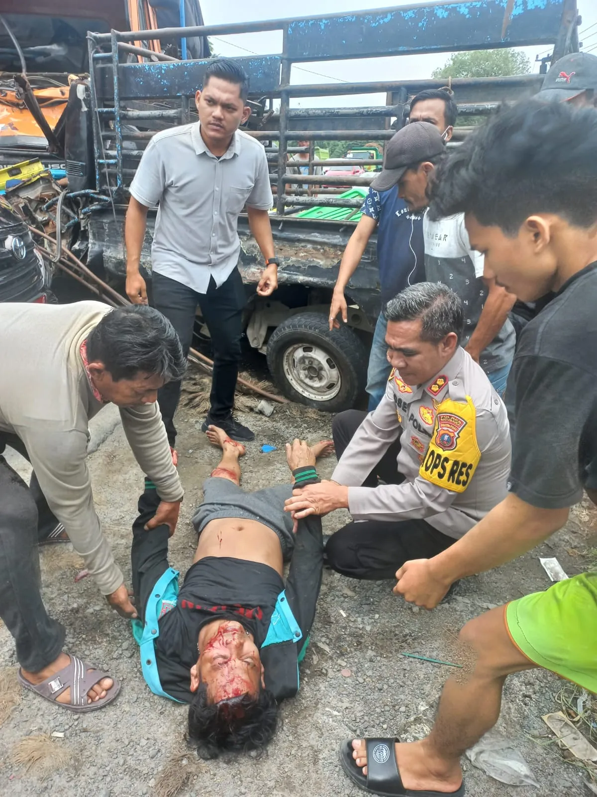 Tabrakan Beruntun di Jalinsum Medan - Kisaran, 1 Tewas