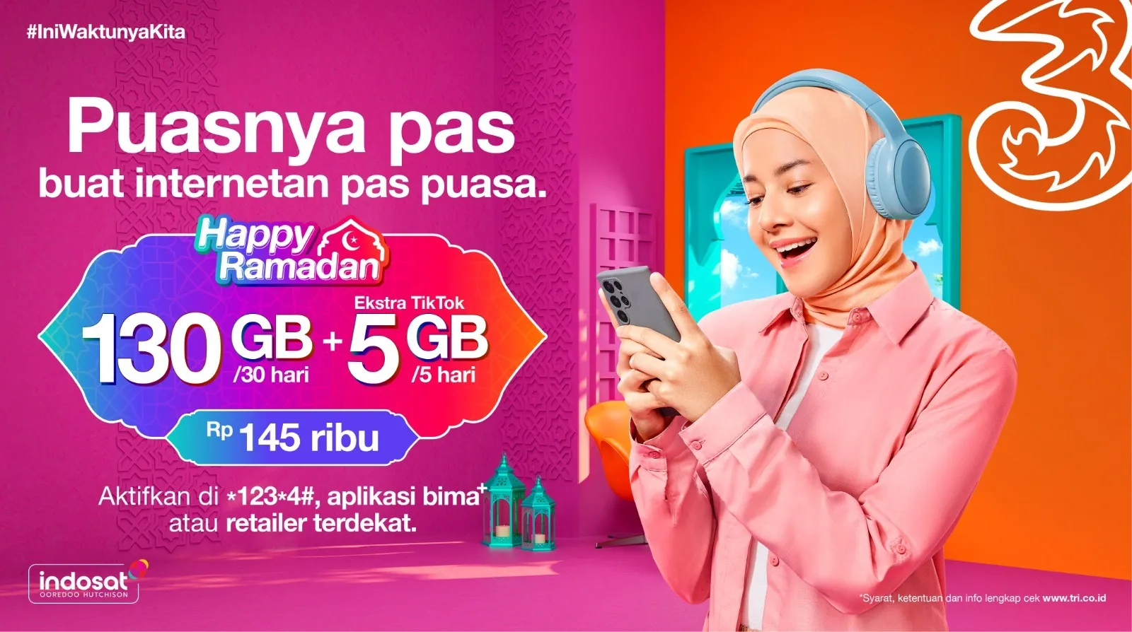Sambut Ramadhan, Tri Ajak Pelanggan Memaknai Momen Kebersamaan