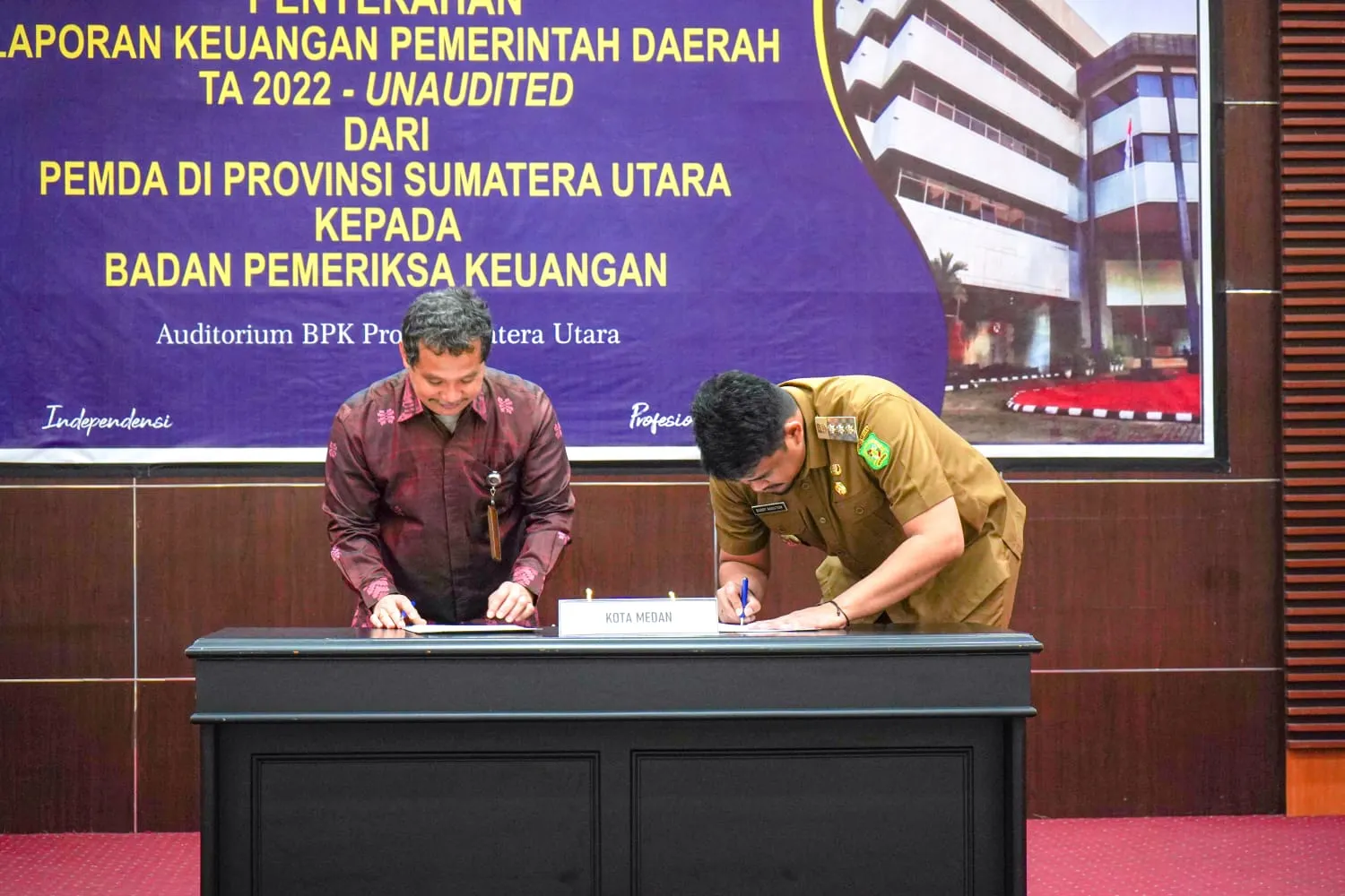 BPK Apresiasi Pemko Medan, Serahkan LKPD Unaudited TA 2022