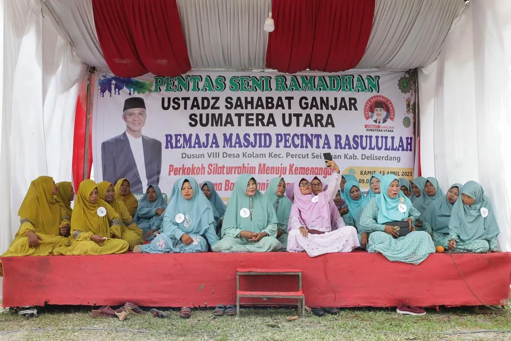 Usbat Ganjar Adakan Pentas Seni Ramadan Bareng Remaja Masjid di Deli Serdang
