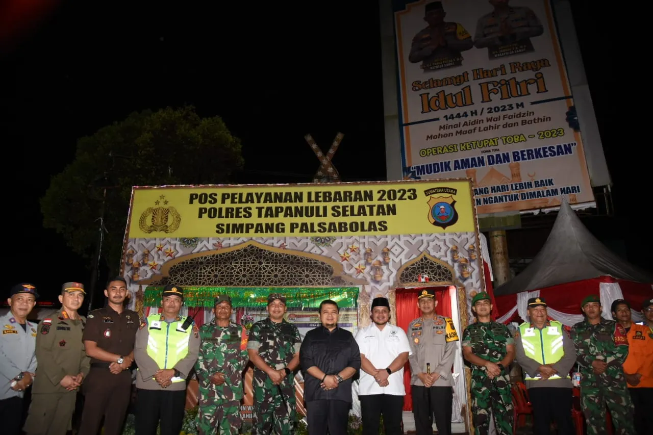 Bupati Tapsel - Forkopimda Tinjau Pospam - Posyan Mudik 2023