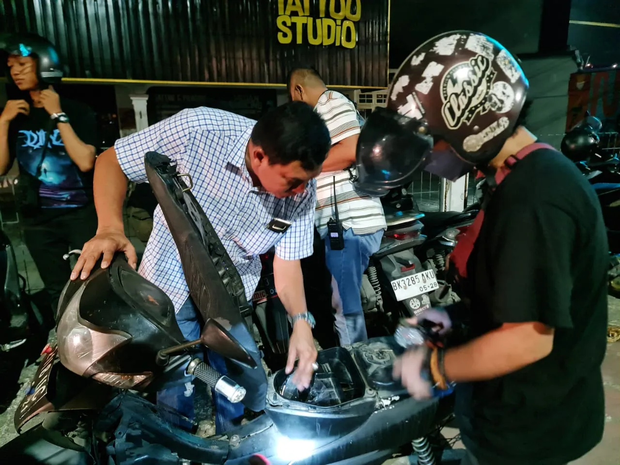 Polsek Medan Baru Amankan Puluhan Remaja Gunakan  Kendaraan Knalpot Blong