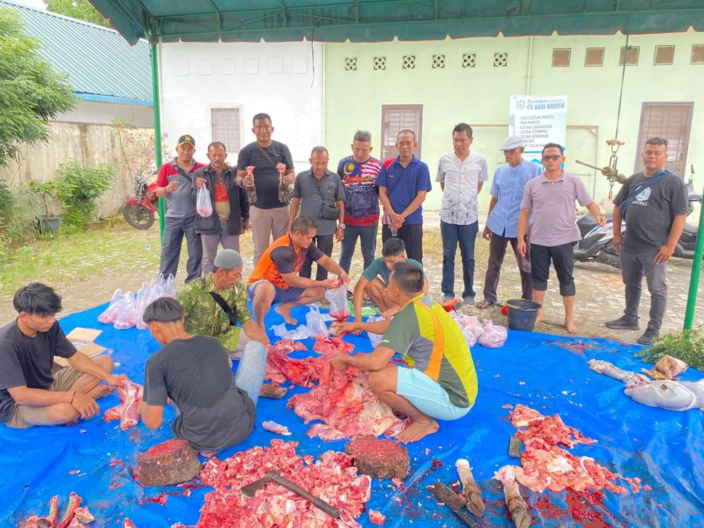 PWI Sergai Sembelih Tiga Ekor Hewan Qurban