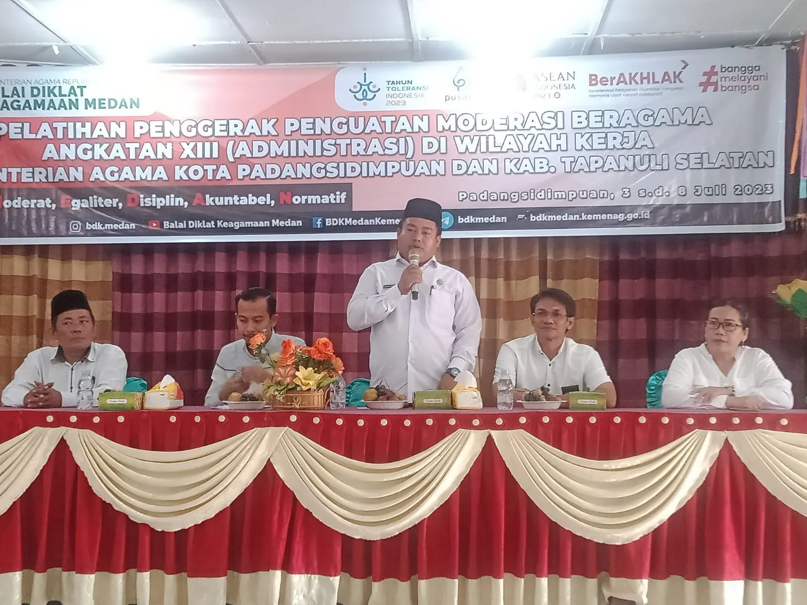 Plh Kakan Kemenag Kota Pasangsidimpuan Buka Diklat Penggerak Penguatan Moderasi Beragama