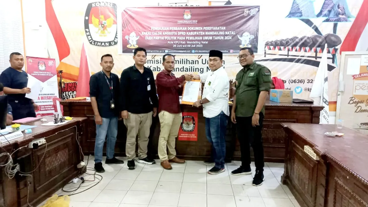 KPUD Terima Berkas Perbaikan Bacaleg PPP Madina