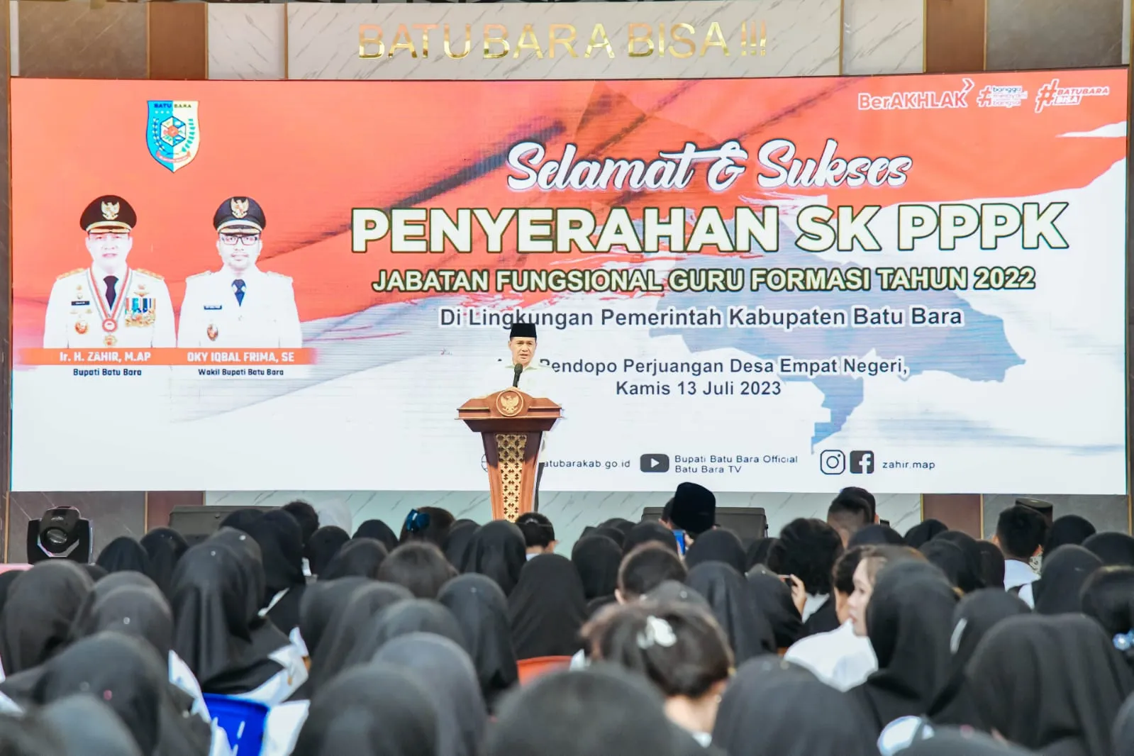 410 Pegawai PPPK Batu Bara Terima SK Jabatan Fungsional Guru