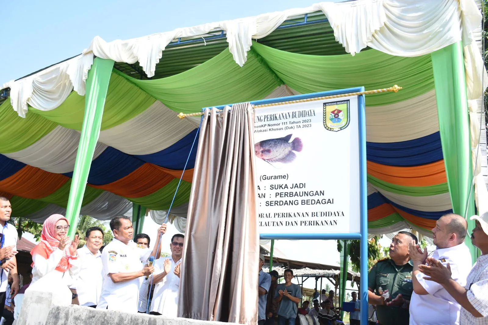 Bupati Sergai Resmikan Kampung Budidaya Gurame