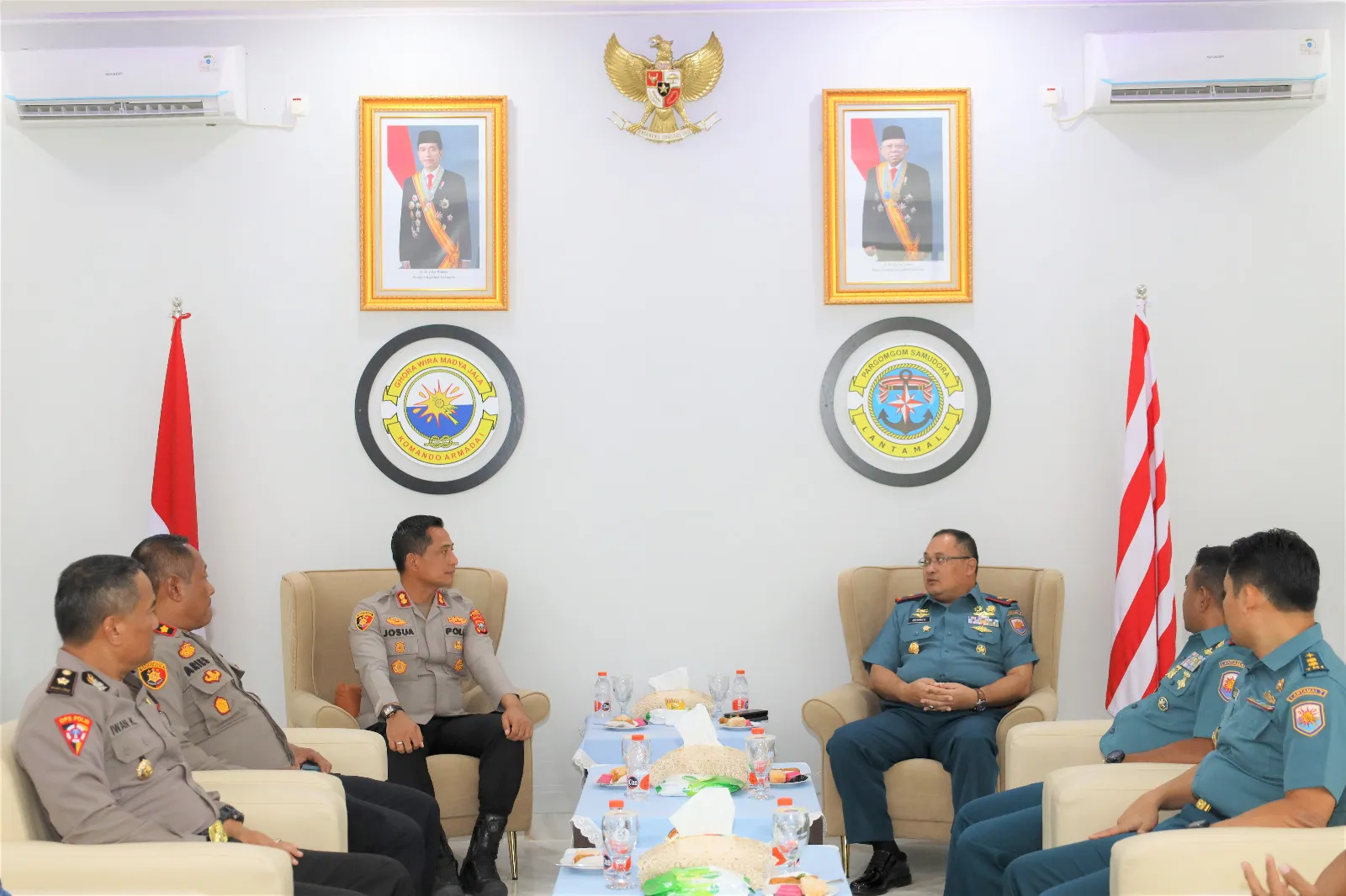 Danlantamal Terima Kunjungan Kapolres Pelabuhan Belawan
