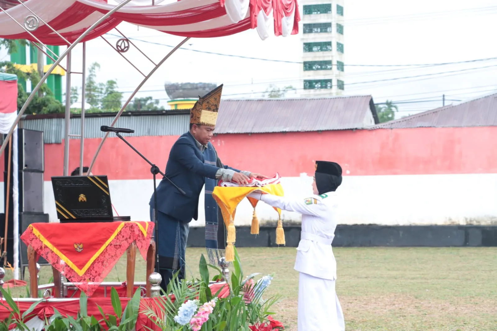 Diwarnai Hujan Gerimis,  HUT ke 78 Kemerdekaan RI di Sergai Sukses