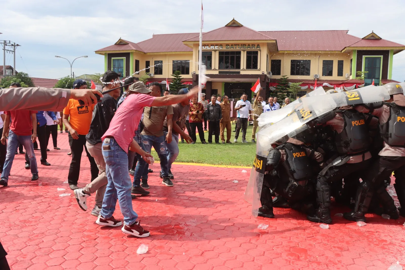 Jelang Pemilu 2024, Polres Batubara Gelar Simulasi Sispamkota
