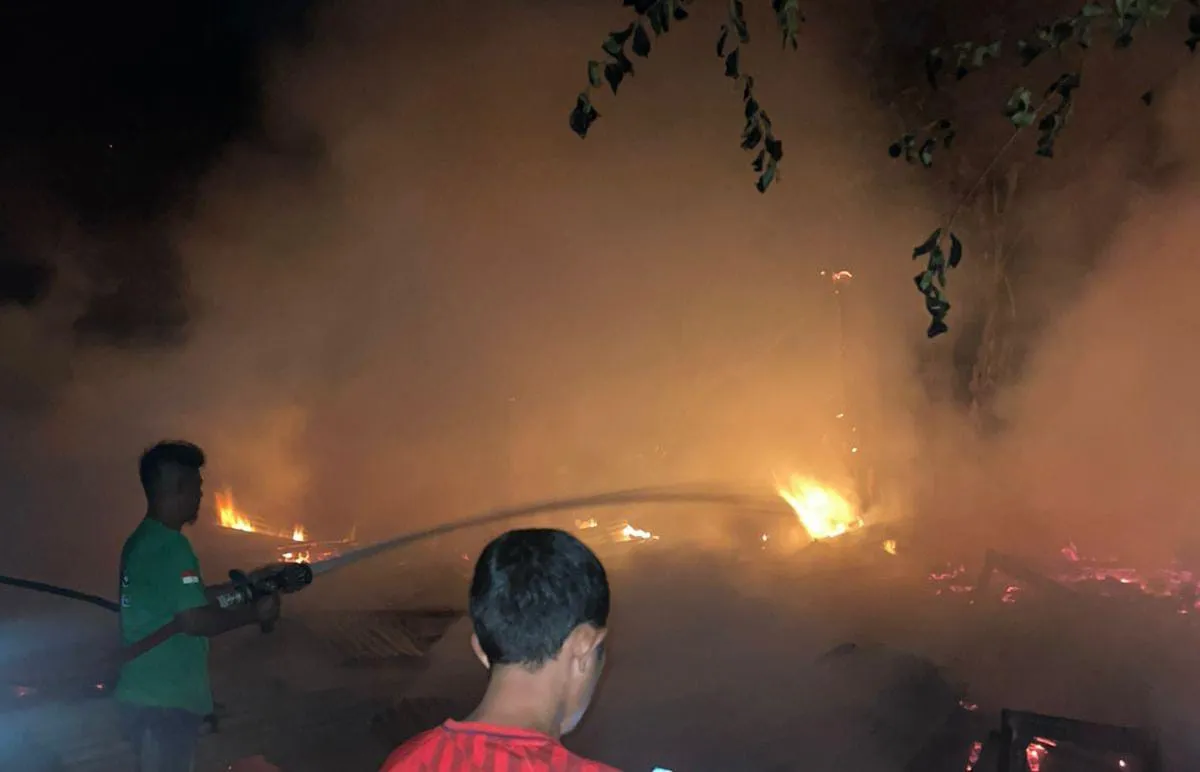 Satu Unit Rumah Di Aceh Timur Ludes Terbakar