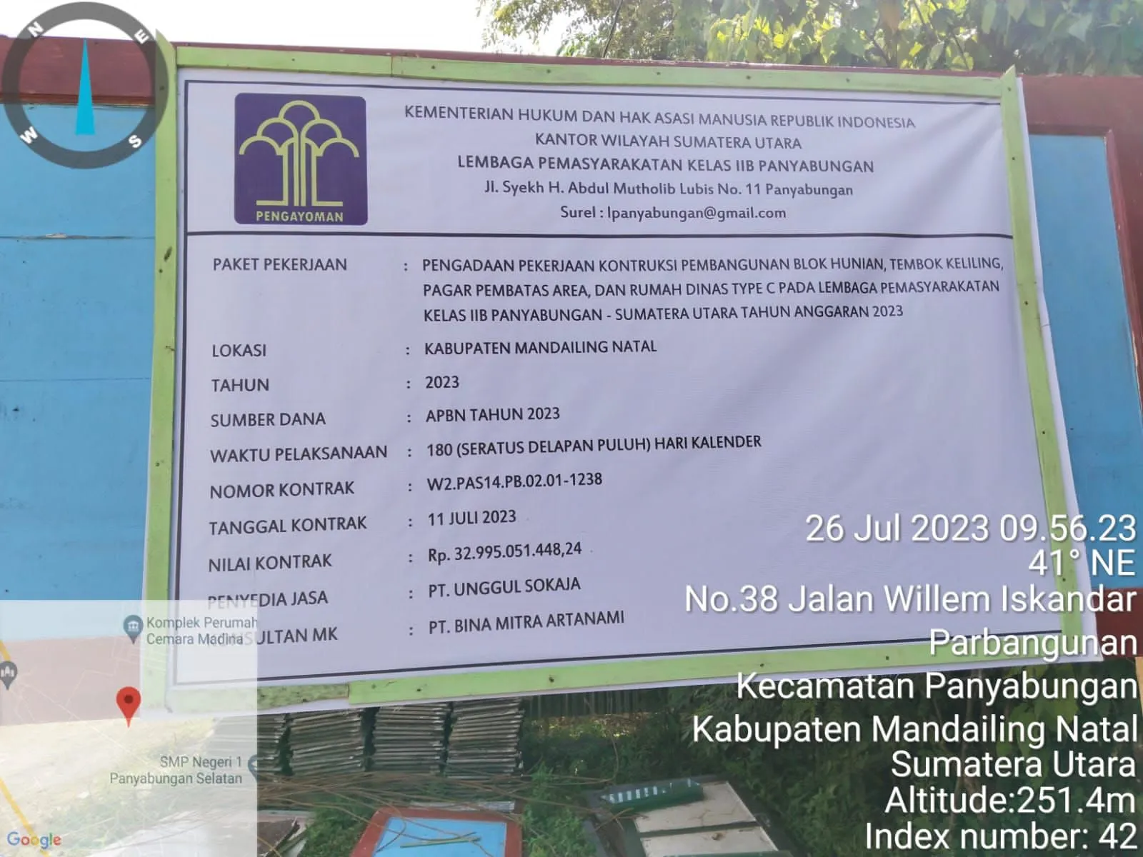 Pemkab Madina Surati Kontraktor Pembangunan Lapas Panyabungan Rp32 M