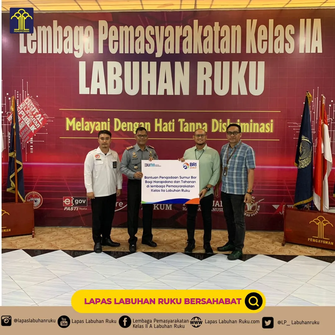 Lapas Labuhan Ruku Terima CSR Bank BRI Kisaran