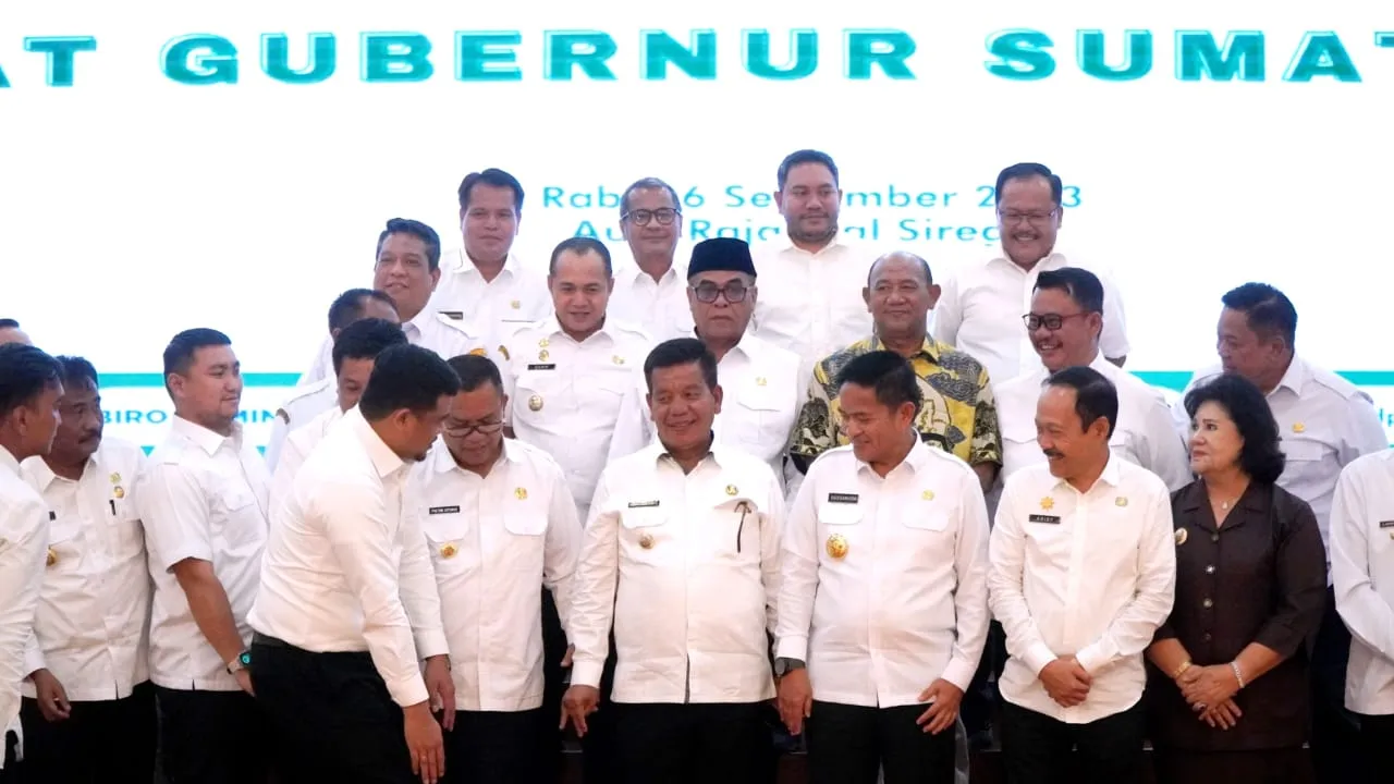 Plt Bupati Langkat Rakor Perdana dengan Pj Gebsu