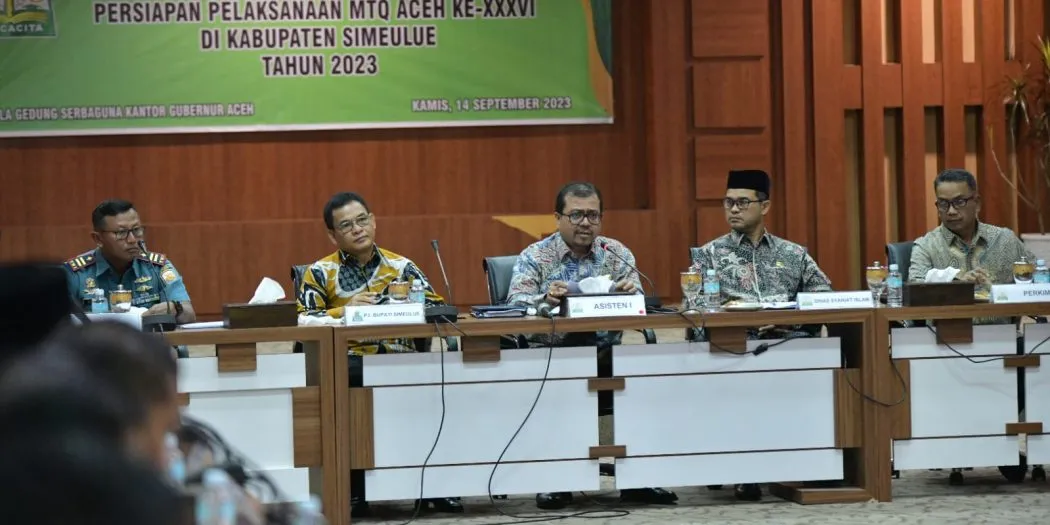 Pemerintah Aceh Dan Pemkab Simeulue Bahas Persiapan Pelaksanaan MTQ Aceh Ke-36