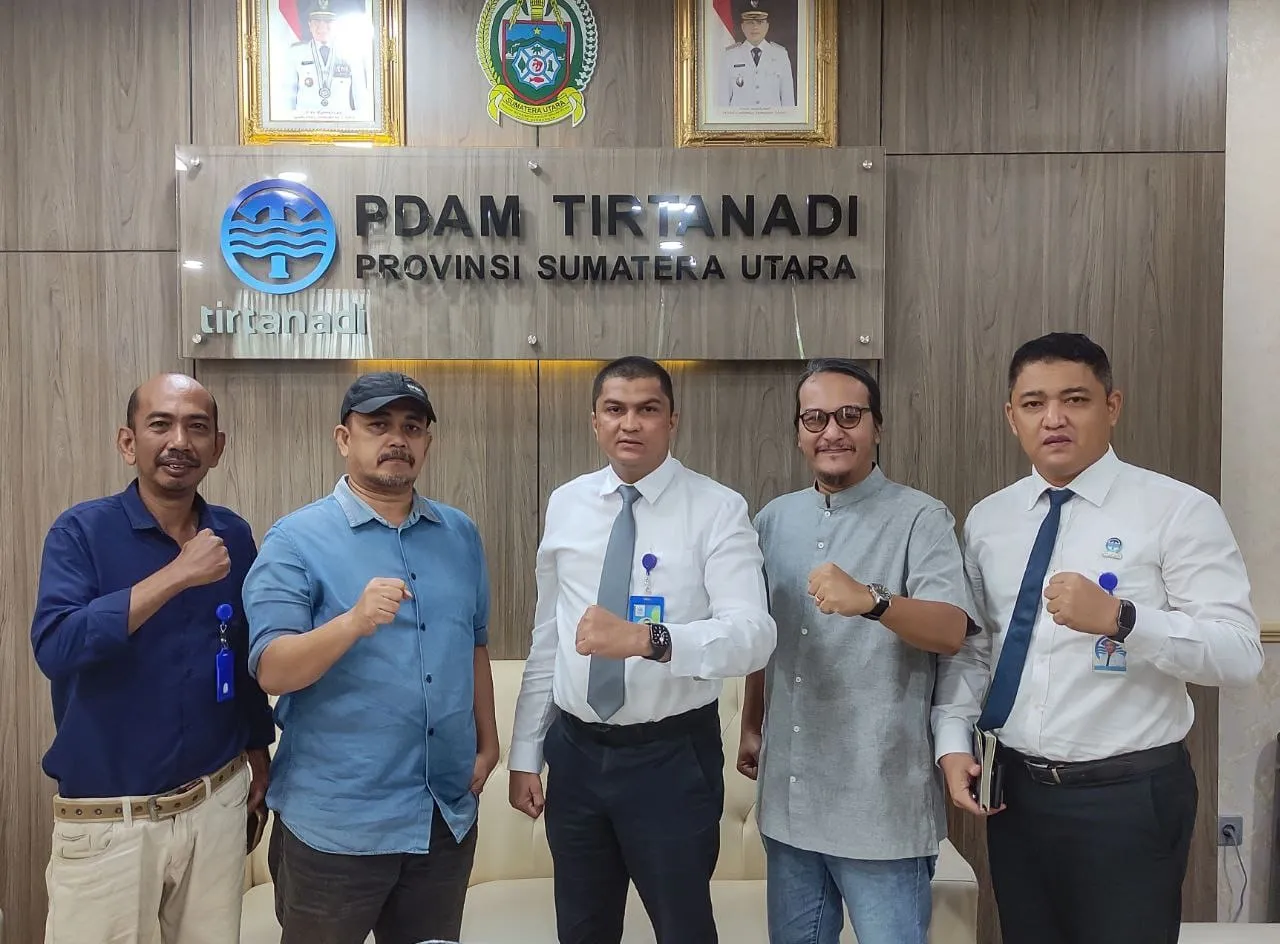 Dirut Perumda Tirtanadi Sambut Hangat Silaturrahim Waspada TV