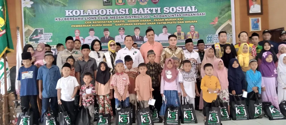Pemkab Langkat Dukung KSJ & Lions Club Gelar Baksos