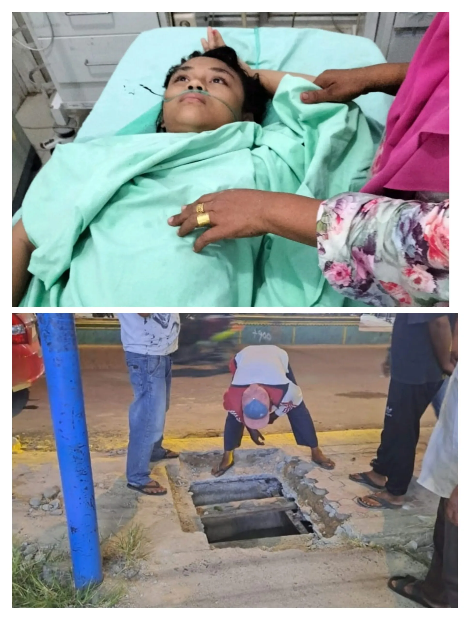 Bocah Terperosok ke Lubang Bekas  Galian di Pasar Lama Panyabungan