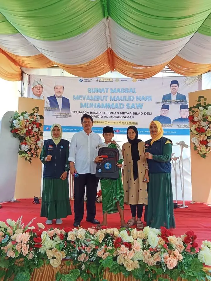 Prof.Ridha Dharmajaya Dan Kejeruan Metar Bilad Deli Kolaborasi Gelar Khitanan Massal