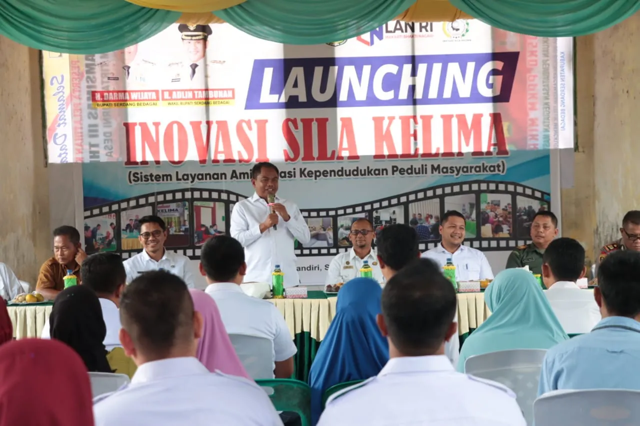 Bupati Sergai Lounching Inovasi Sila Kelima Layanan Prima Administrasi Kependudukan