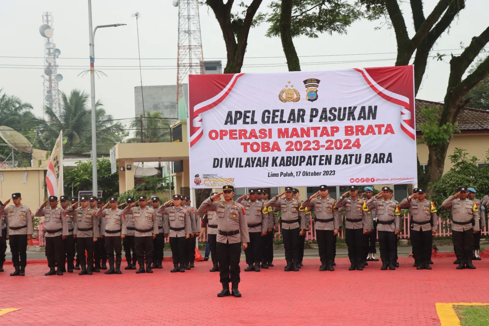 Wakapolres Batubara Pimpin Apel Operasi Mantap Brata Toba 2023 - 2024