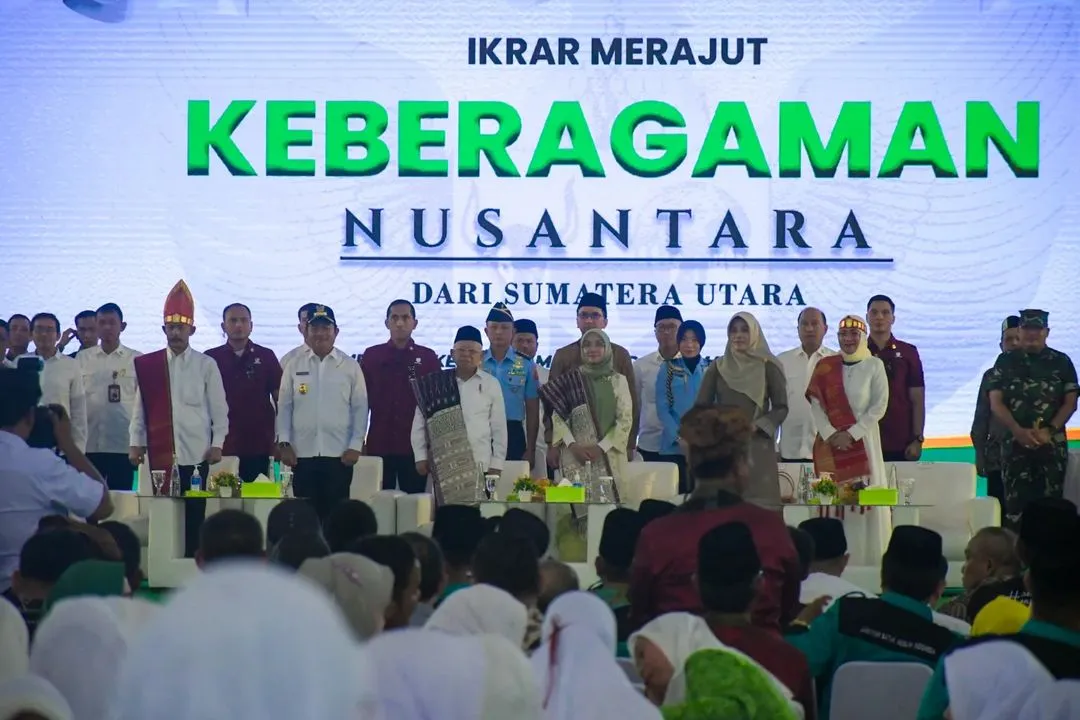 Dihadiri Wapres RI, Wabup Sergai Ikuti Ikrar Merajut Keberagaman Nusantara dari Sumatera Utara