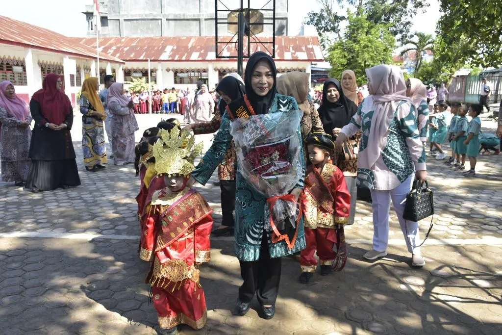 Anak-anak Sangat Bersemangat Sambut  Bunda PAUD Madina