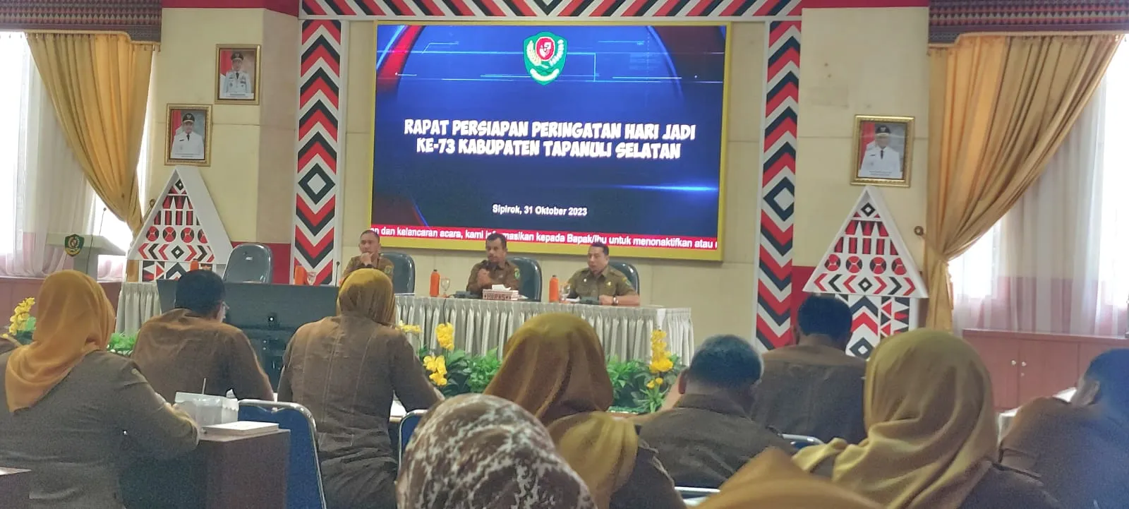 Sekda Pimpin Rapat Persiapan Hari Jadi Tapsel Ke-73