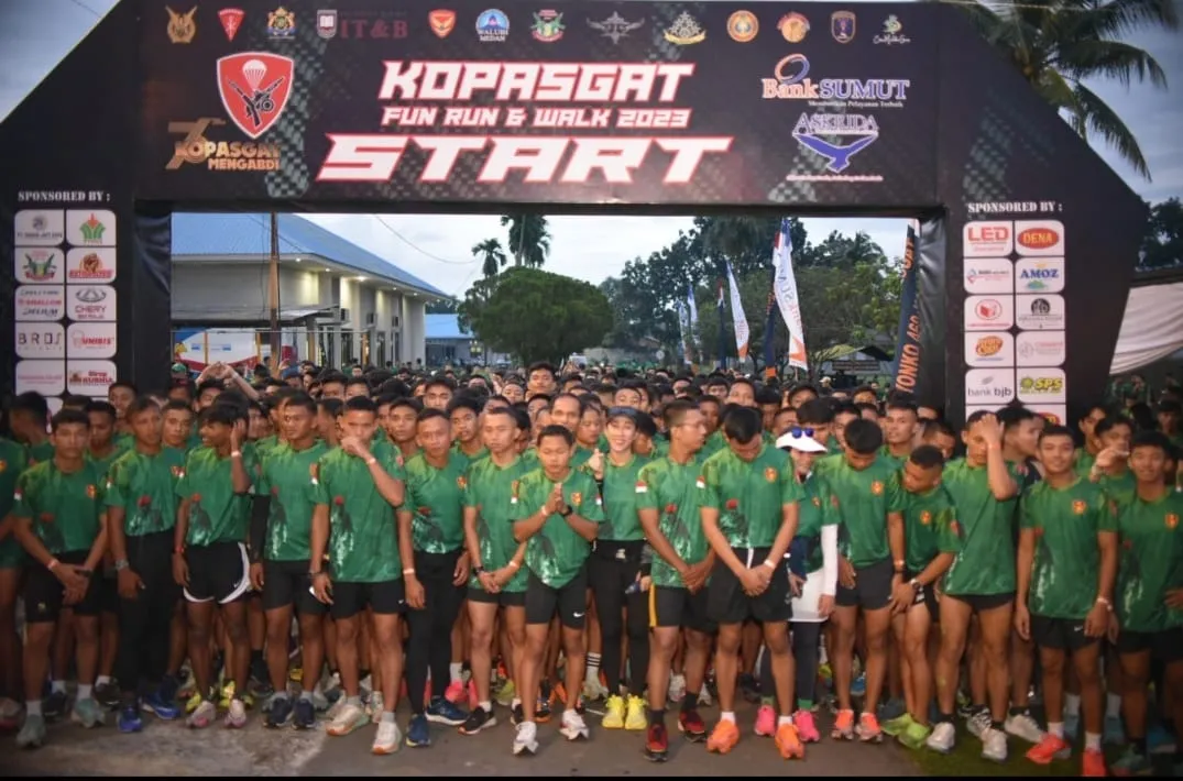 HUT Kopasgat Ke 76 Diikuti 2000 Peserta Banderan Fun Run & Walk 2023