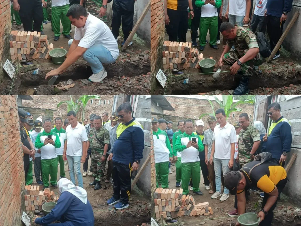 Camat Sunggal Letakkan Batu Pertama Pembangunan Bedah Rumah