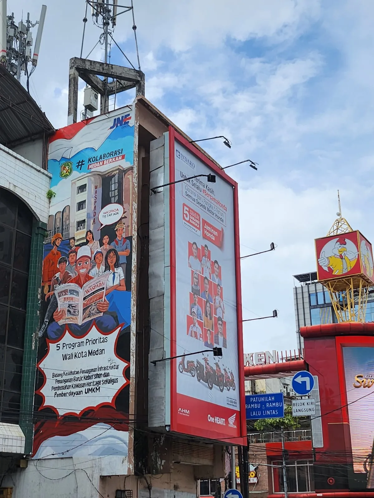Mural "Medan Berkah" Kolaborasi JNE, Pemko Medan dan Harian Waspada