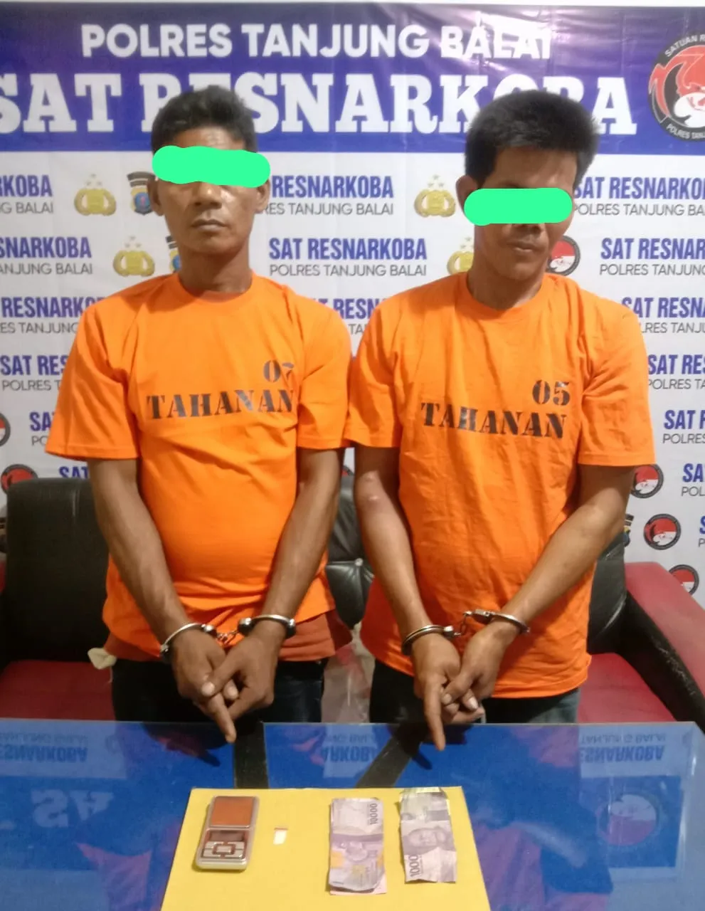 Sat Narkoba Polres Tanjungbalai Bekuk Dua Tersangka Bandar Sabu