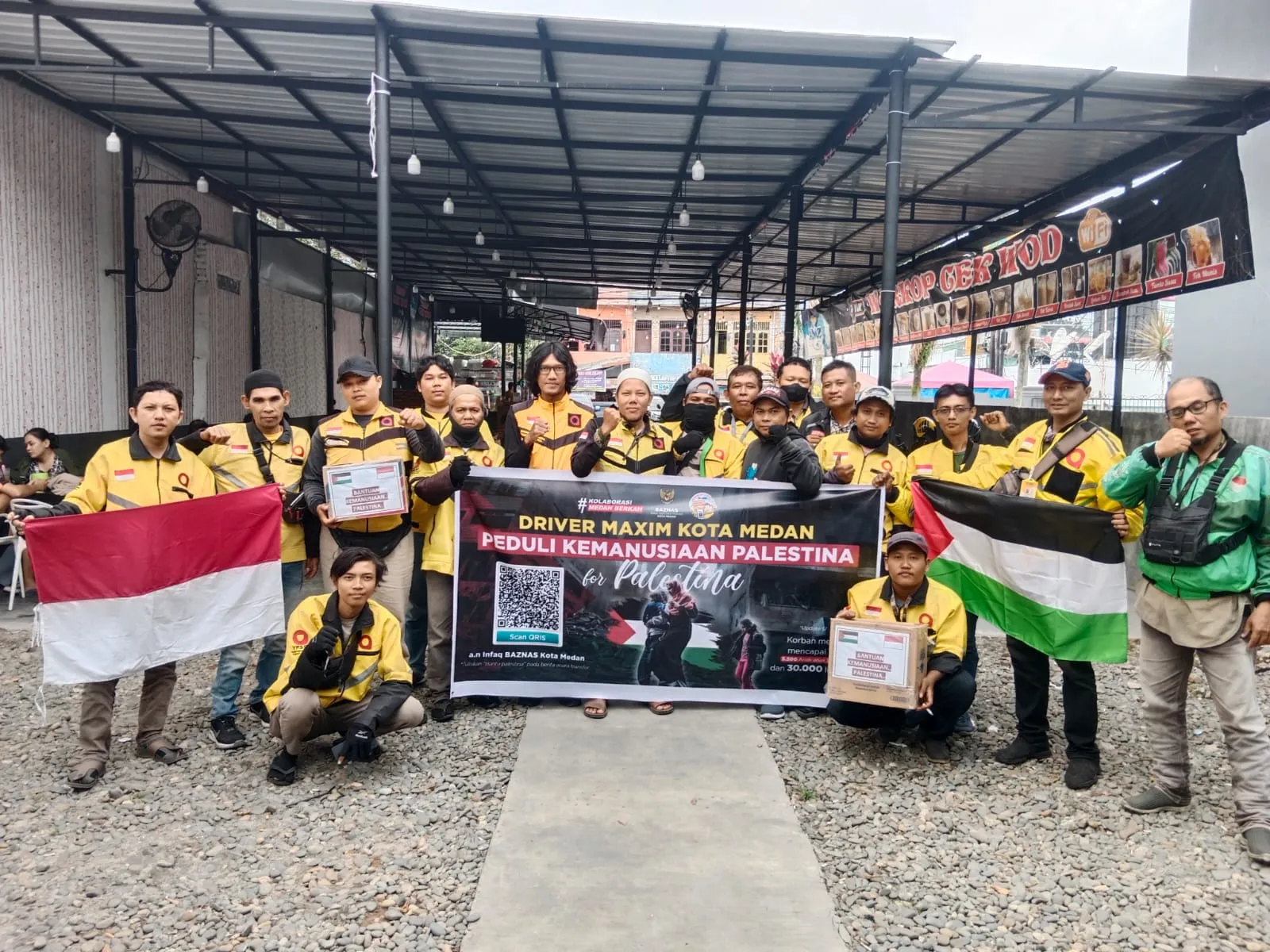 Selama Lima Hari, Driver Maxim Medan Galang Dana Untuk Palestina