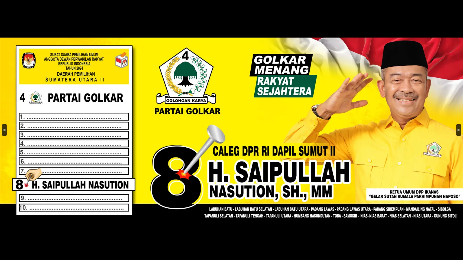 H. Saipullah Nasution Hadiri  Rapimda Dibuka Ketum Golkar