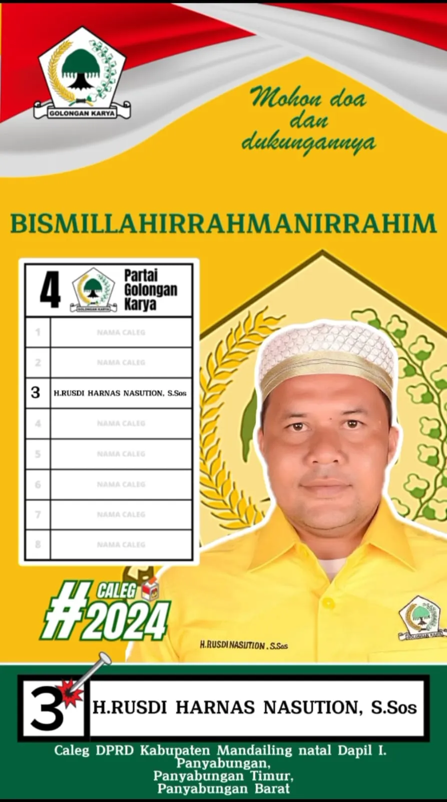 Rusdi Harnas, Caleg Muda Berhati Sosial