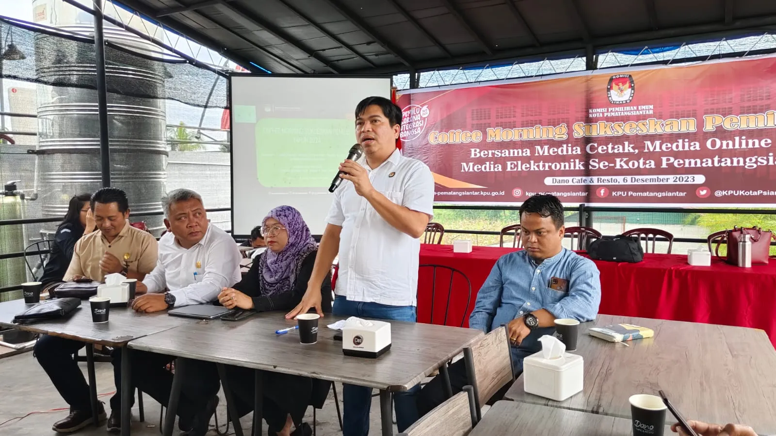 Coffee Morning dan Silaturahmi KPU Siantar Bersama Media Sukseskan Pemilu 2024
