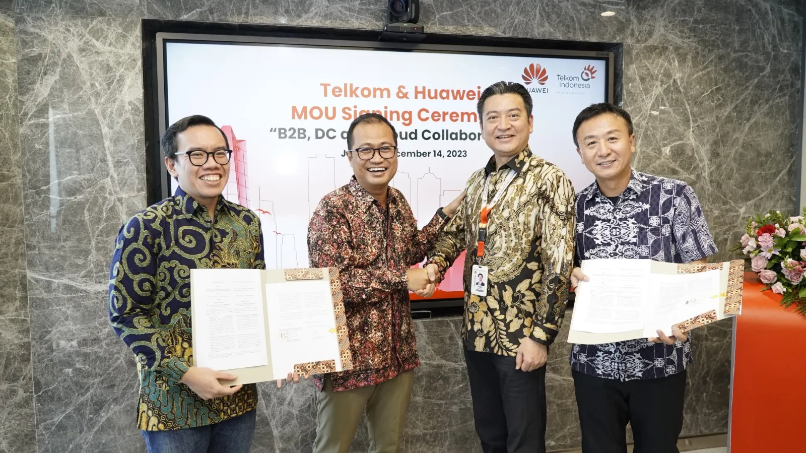 Telkom - Huawei Kerja Sama Buka Peluang Pangsa Pasar B2B di Indonesia