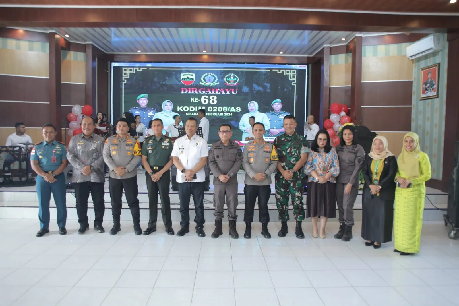 Wakil Bupati Asahan Ucapkan HUT Ke-68 Kodim 0208/Asahan