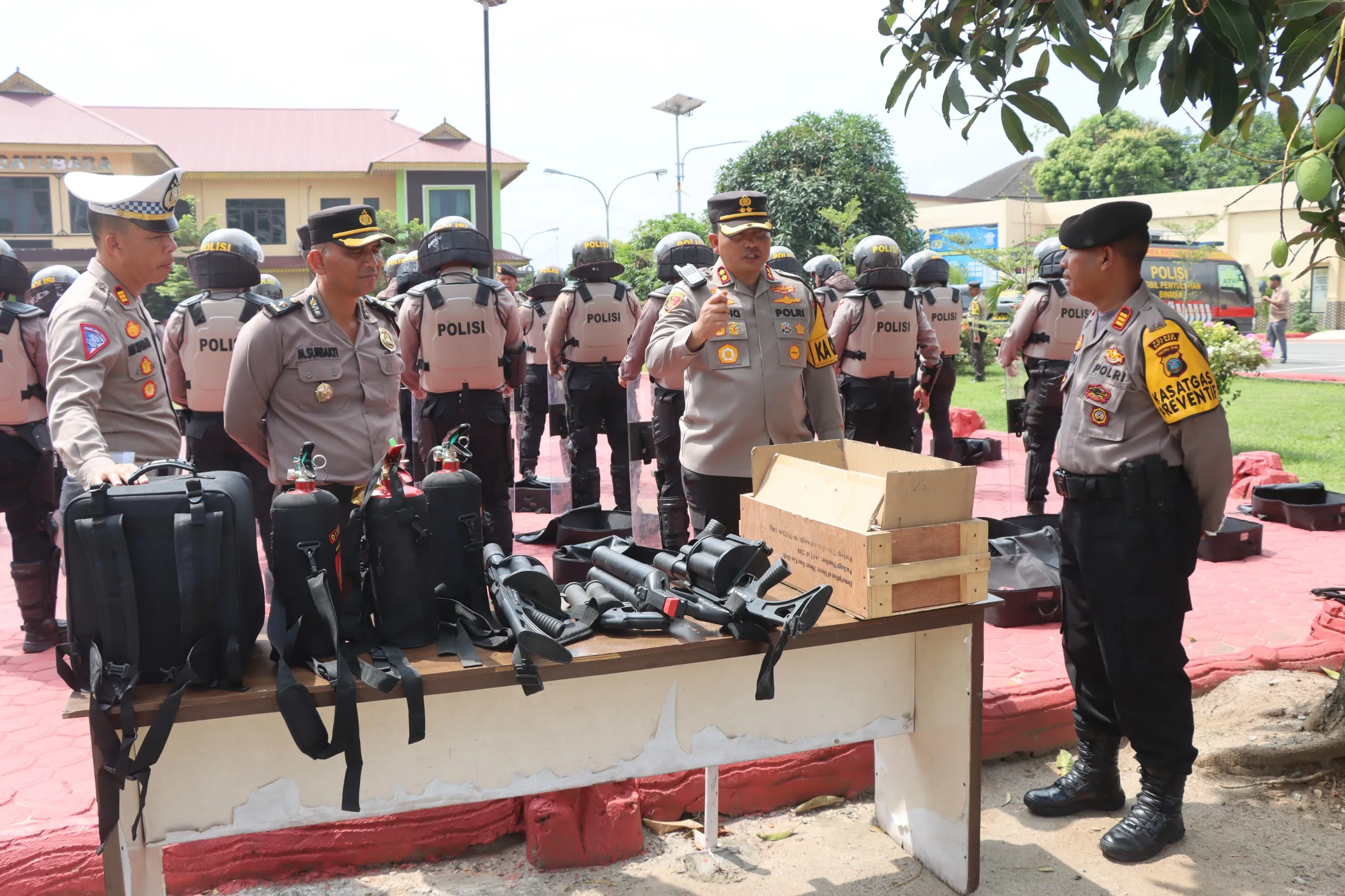 Polres Batubara Gelar Apel Personil Dalmas Pemilu 2024