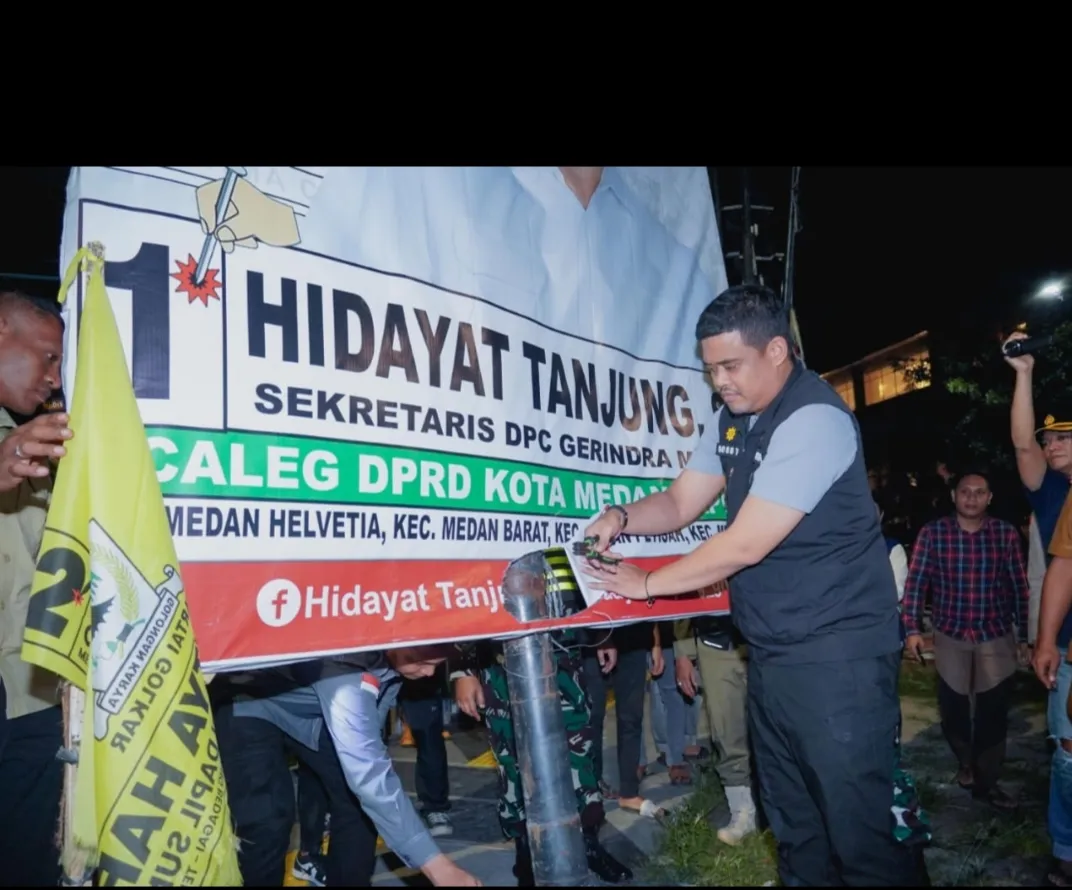 Masa Tenang Dimulai, Bobby Nasution Pimpin Penertiban Alat Peraga Kampanye