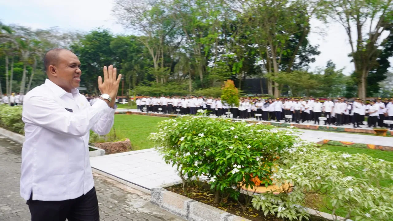 Faisal Hasrimy Pimpin Apel Gabungan Perdana