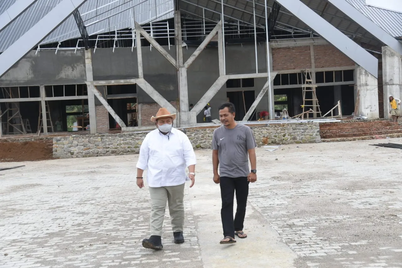 Jelang MTQ Tingkat Provsu, Bupati Tapsel Tinjau Kesiapan Pembangunan Gedung Astaka